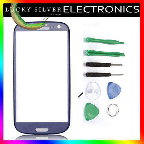 Samsung S3 Glass Screen with FREE tools and adhesive pebble blue black LOCAL STOCK No hidden cost